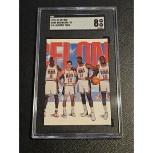 1991-92 SkyBox Michael Jordan / J.Stockton / K.Malone / Magic Johnson USA SGC 8
